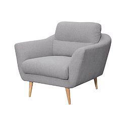 VENESETTI Fauteuil en tissu luxe 1 place, TRENDY gris clair