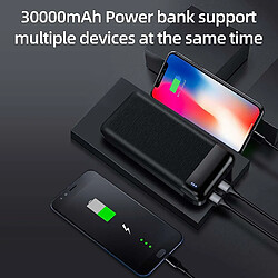 YOBON Batterie Externe 30000mAh, Power Bank 4 Ports de Sorties Rapide, Chargeur Portable avec L'écran LCD convient pour les Smartphone 