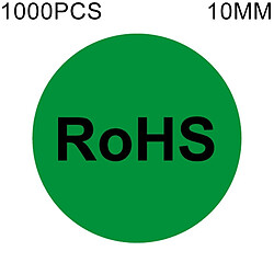 Wewoo Autocollant RoHS de forme ronde1000 PCSdiamètre 10mm