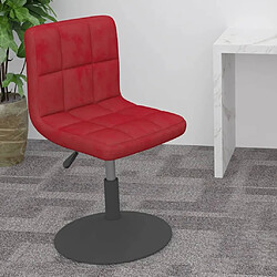 vidaXL Tabouret de bar pivotant Rouge bordeaux Velours