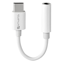 Adaptateur Audio USB-C vers Jack 3,5mm Casque Son de qualité 4Smarts - Blanc