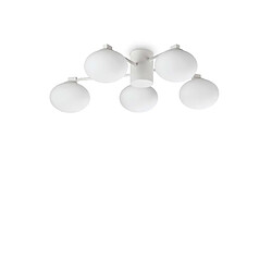 Ideal Lux Plafonnier Globe 5 Lumières 60cm Blanc Matériau : MétalColoris : BlancNombre d'ampoules : 5Type d'ampoule : G9Puissance max par ampoule (W) : 28Ampoules incluses : OuiIP : 20Hauteur en Cm : 18Diamètre en Cm