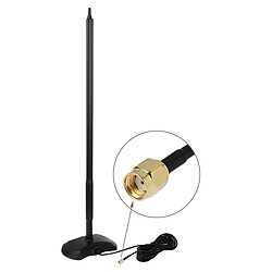 Wewoo Antenne noir réseau haute qualité intérieure 2.4GHz Wifi 16dBi RP-SMA