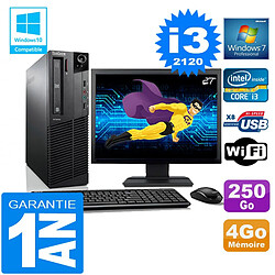 PC Lenovo M92p SFF Core I3-2120 Ram 4Go Disque 250 Go Wifi W7 Ecran 27" · Occasion 