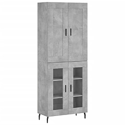 Maison Chic Buffet,Meuble de Rangement,commode pour salon,Cuisine Gris béton 69,5x34x180 cm Bois d'ingénierie -MN46293