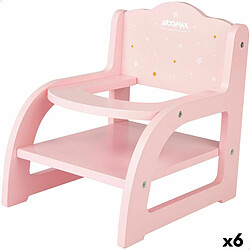 Chaise pour poupées Woomax Rose (6 Unités)