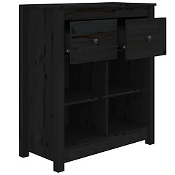 Acheter vidaXL Buffet Noir 70x35x80 cm Bois massif de pin