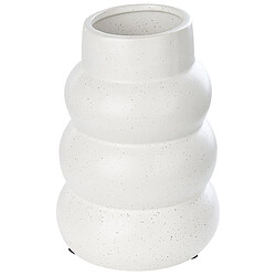 Beliani Vase à fleurs PIREAS Céramique 22 cm Blanc