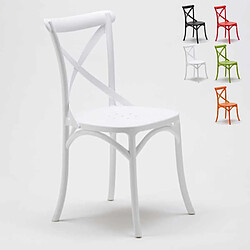 Ahd Amazing Home Design Stock 20 chaises restaurant bar polypropylène Vintage brasserie, Couleur: Blanc