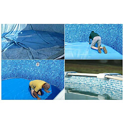 Liner rail d'accroche mosaïque 50/100ème - piscine hors sol gré ronde Ø 550 cm x h.132 cm