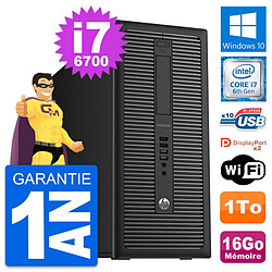 PC Tour HP EliteDesk 800 G2 Intel i7-6700 RAM 16Go Disque Dur 1To Windows 10 Wifi · Occasion 