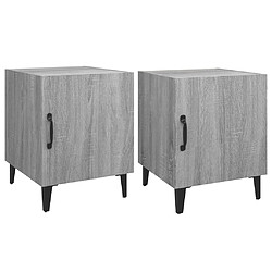 vidaXL Tables de chevet 2 pcs Sonoma gris Bois d'ingénierie