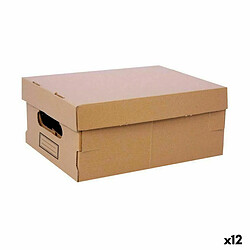 Boîte de rangement avec couvercle Confortime Carton 30 x 22,5 x 12,5 cm (12 Unités) 