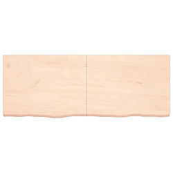 Avis vidaXL Étagère murale 160x60x(2-4) cm bois de chêne massif non traité