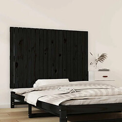 Avis Maison Chic Tête de lit scandinave pour lit adulte,Meuble de chambre murale Noir 127,5x3x90 cm Bois massif de pin -MN21184