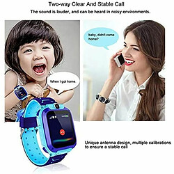 Riffi Riff Q12 See Me Wi-Fi / Sim GPS Tracking Montre pour enfants avec appel vocal et caméra de chat Bleu