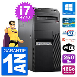 PC Tour Lenovo ThinkCentre M83 i7-4770 RAM 16Go Disque Dur 250Go Windows 10 Wifi · Occasion 