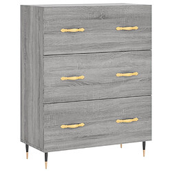 Maison Chic Buffet,Meuble de Rangement,commode pour salon,Cuisine sonoma gris 69,5x34x90 cm bois d'ingénierie -MN44144