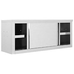 Avis vidaXL Armoire de cuisine avec portes coulissantes 120x40x50 cm Inox