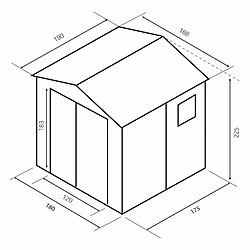 Acheter Abri de Jardin en Résine Gardiun Isabella 3,57 m² 190x188x225 cm Écru/Marron Ext.