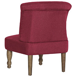 Helloshop26 Fauteuil chaise siège lounge design club sofa salon s françaises 2 pcs rouge bordeaux tissu 1102259 pas cher