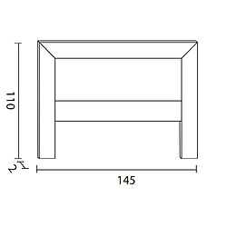 Acheter Visiodirect Tête de lit 135 cm coloris cerisier en pin massif - Longueur 145 x Profondeur 2 x Hauteur 110 cm