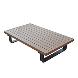 Avis AXI Elin Salon de Jardin d'Angle & Table de Jardin| Canapé d'Angle Exterieur Gris / Aspect Bois | Meubles de jardin / Salon jardin Angle 7 Personnes