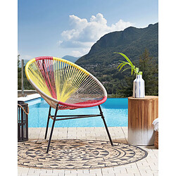 Beliani Chaise de jardin Jaune ACAPULCO