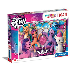 Clementoni- My Little Pony Supercolor Pony-104 Maxi pièces, 4 Ans Enfant, Puzzle Dessin animé-fabriqué en Italie, 23765, Multicolore, Medium 