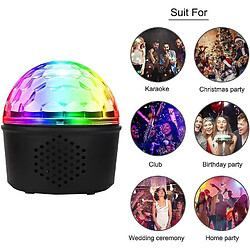 Acheter Chrono Disco Party Party Disco Lights Musique Effets de lumière LED avec haut-parleur Bluetooth et télécommande pour Disco Party(Noir)