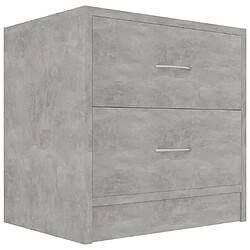 vidaXL Table de chevet Gris béton 40x30x40 cm Bois d'ingénierie