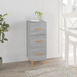 vidaXL Buffet Sonoma gris 34,5x34x90 cm Bois d'ingénierie