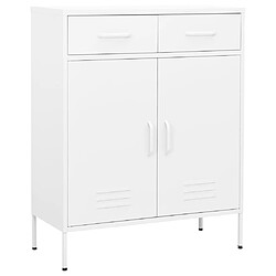 vidaXL Armoire de rangement Blanc 80x35x101,5 cm Acier