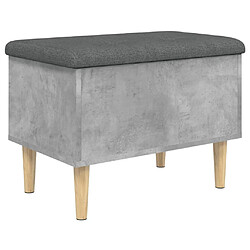 Maison Chic Banc de rangement | Meuble de rangement d'Entrée | Coffres d'Intérieur gris béton 62x42x46 cm bois d'ingénierie -MN64646