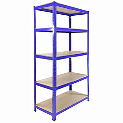 Monstershop Monster Racking 10 Rayonnages T-Rax en Acier Sans Boulons Bleus 90cm x 45cm x 182,5cm