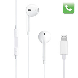 Wewoo Écouteurs pour iPhone 7 / 7 Plus, 6 & 6s Stéréo Bass Earpod Écouteur Chips In-Ear Casque avec Micro & Contrôle de ligne & Connecteur Lightning