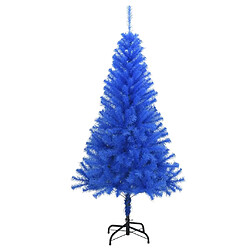 vidaXL Sapin de Noël artificiel avec support bleu 120 cm PVC