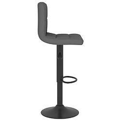 Avis vidaXL Tabouret de bar Gris foncé Tissu