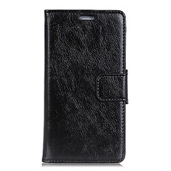 Etui en PU rupture de nappa noir pour votre Samsung Galaxy A7 (2018)