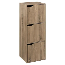 Pegane Etagère avec 3 cases en bois coloris naturel - longueur 34,20 x profondeur 32 x hauteur 105 cm