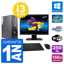 PC Fujitsu E500 DT Ecran 27" Intel i3-2100 RAM 16Go Disque 250Go Windows 10 Wifi · Occasion 