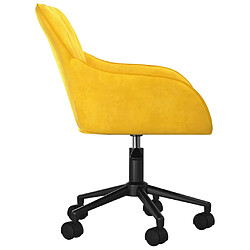 Acheter vidaXL Chaises pivotantes à manger lot de 2 Jaune Velours