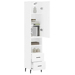 Avis Maison Chic Buffet,Meuble de Rangement,commode pour salon,Cuisine Blanc 34,5x34x180 cm Bois d'ingénierie -MN89420