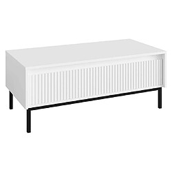 Bestmobilier Girona - table basse - blanc - 100 cm pas cher