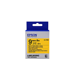 Epson LK-3YBW - Adhésif Fort - Noir sur Jaune - 9mmx9m