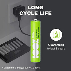 Avis Piles Rechargeables AAA - Lot de 8 Piles | 100% PeakPower | Batteries AAA LR3 Rechargeables 1.2v Minh 800 mAh | Pré-Chargées