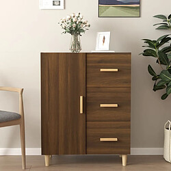 Maison Chic Buffet,Meuble de Rangement,commode pour salon,Cuisine chêne marron 69,5x34x90 cm bois d'ingénierie -MN64062