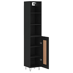 Avis vidaXL Buffet haut Noir 34,5x34x180 cm Bois d'ingénierie