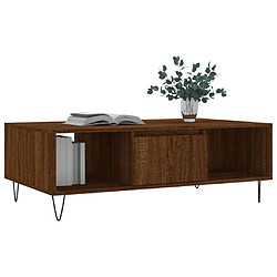 Avis Maison Chic Table basse,Table Console Table d'appoint, Table pour salon chêne marron 104x60x35 cm bois d'ingénierie -MN79255