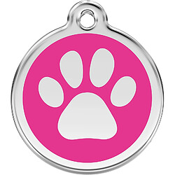 Les Animaux De La Fee Médaille Chien RED DINGO Patte Rose 30mm